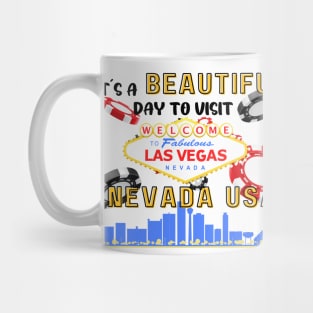 Travel to beautiful Las Vegas in Nevada. Gift ideas for the travel enthusiast available on t-shirts, stickers, mugs, and phone cases, among other things. Mug